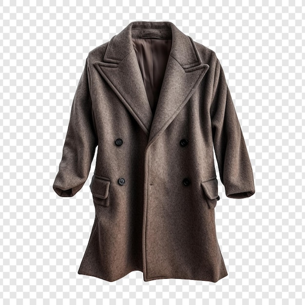 PSD manteau de laine de mode isolé sur fond transparent