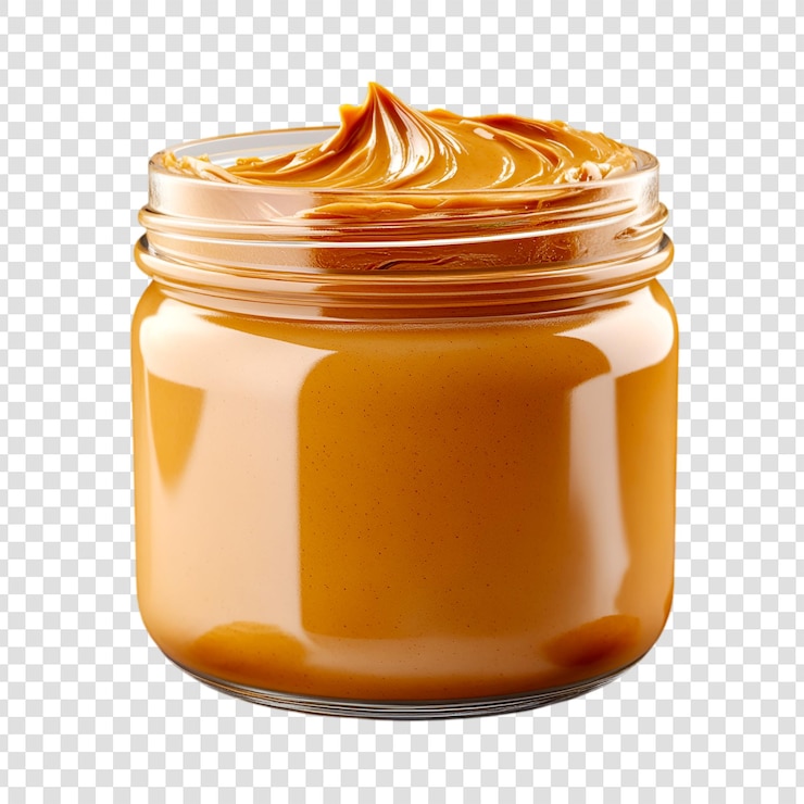 PSD manteiga de amendoim cremosa em um frasco de vidro delicioso