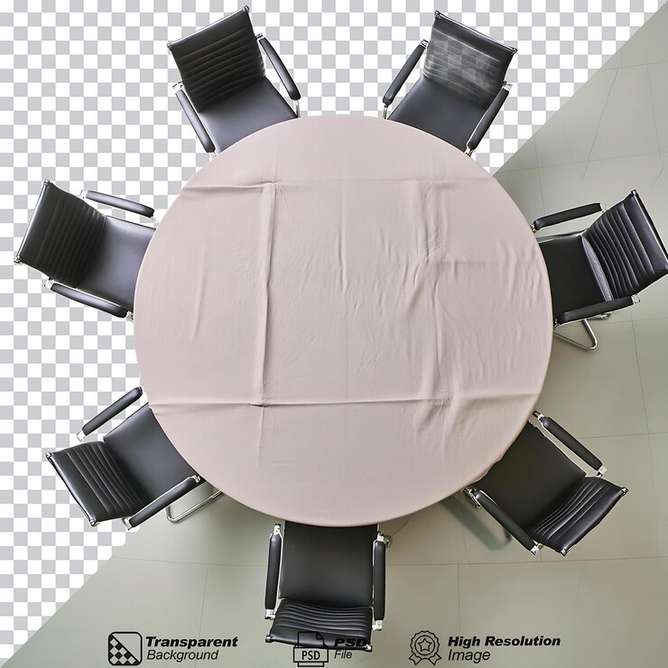 PSD mantel de mesa aislado sobre un fondo transparente