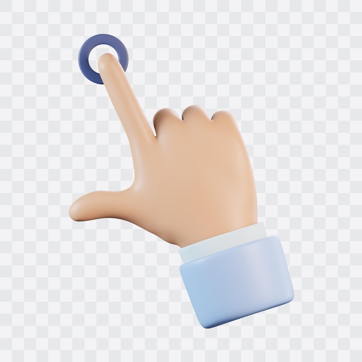 PSD mantenha o ícone 3d do gesto
