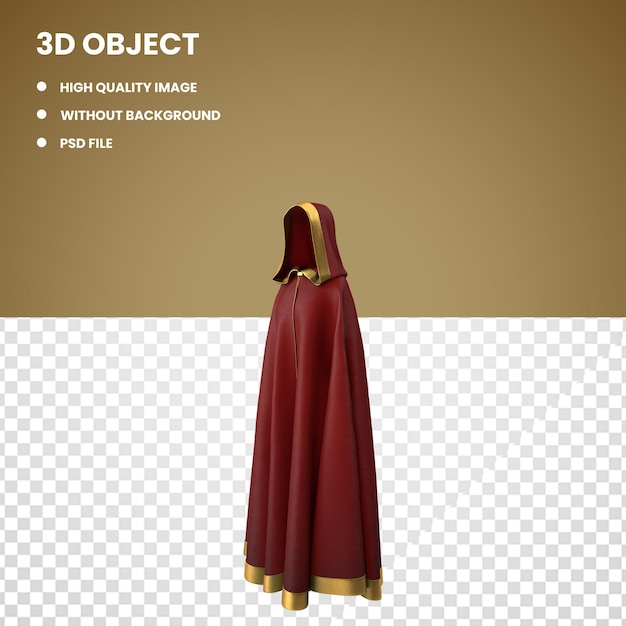 PSD manto con capucha medieval