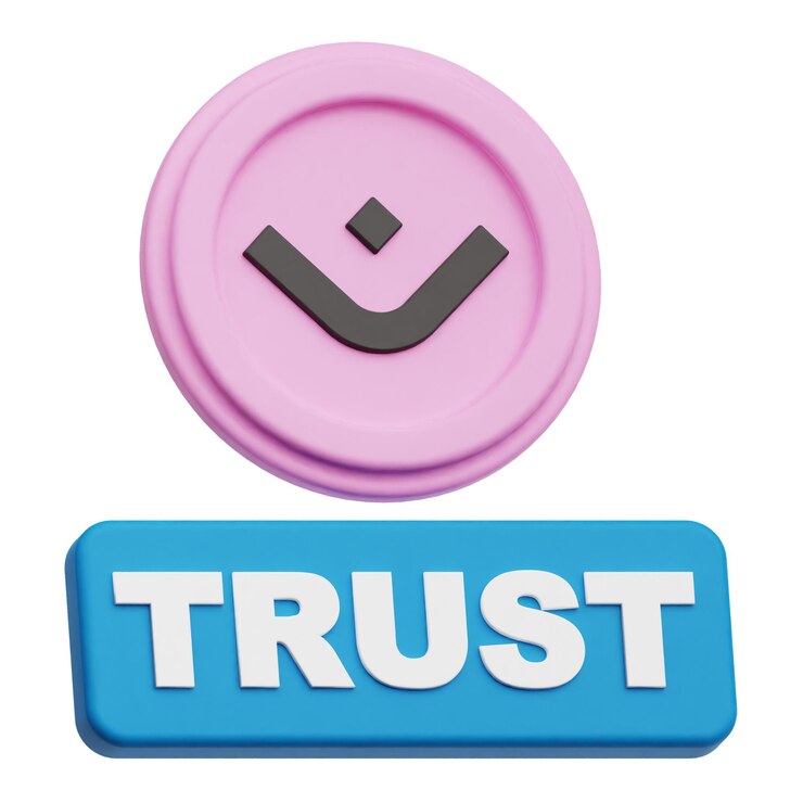 PSD mantra crypto token 3d icon isolated on the white background