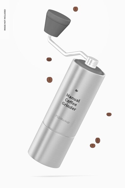 PSD manuelle kaffeemühle mockup