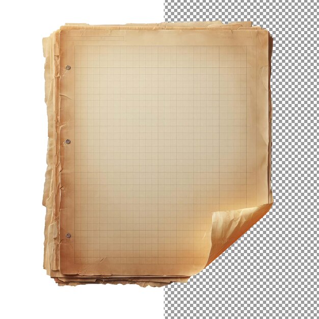 PSD manuscrit vintage png prêt à isoler du papier antique