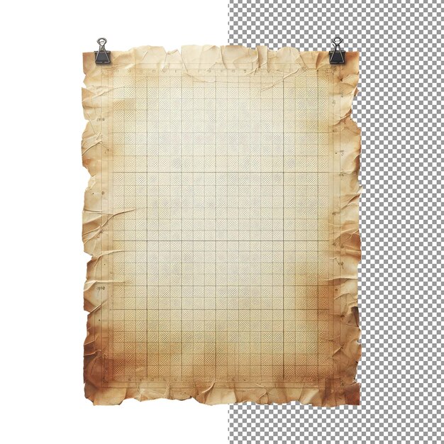 PSD manuscrito antiguo png aislamiento listo de papel antiguo