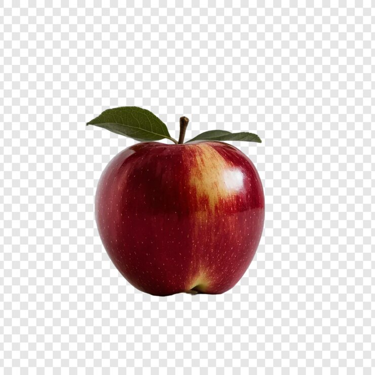PSD manzana aislada sobre un fondo transparente