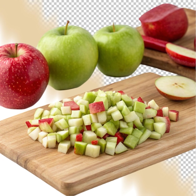 Manzana fresca en rodajas