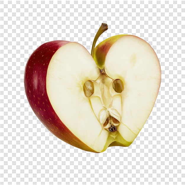 PSD una manzana roja con una piel amarilla y roja