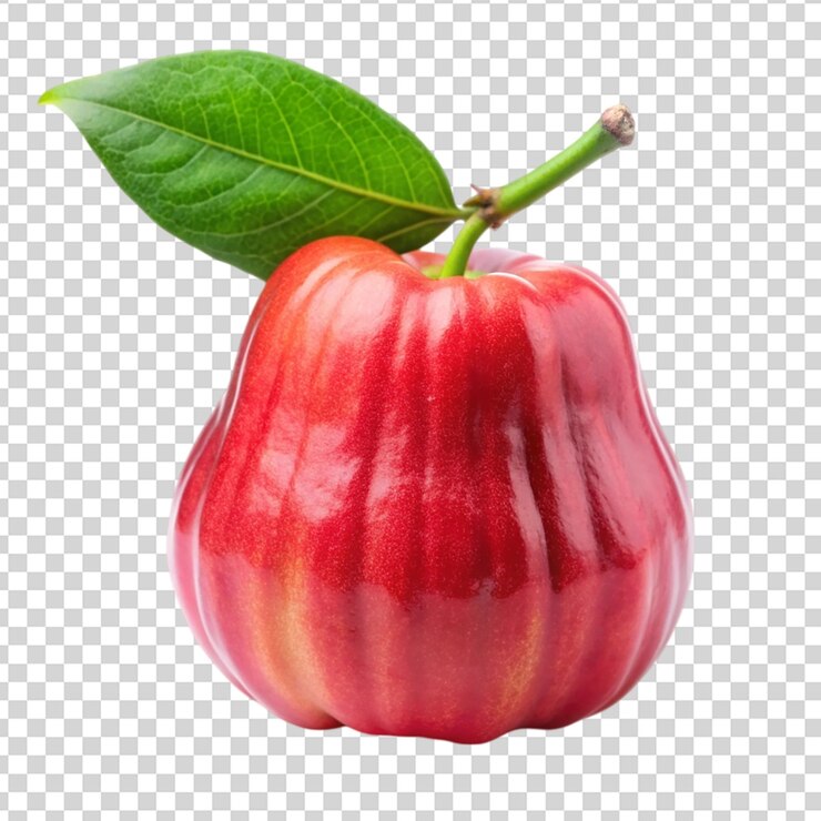 PSD manzana rosa aislada sobre un fondo transparente