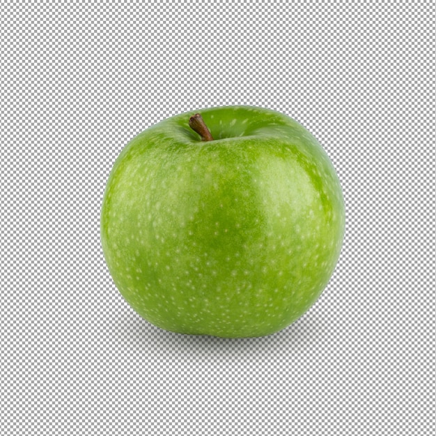 Manzana verde fresca aislada sobre fondo alfa.