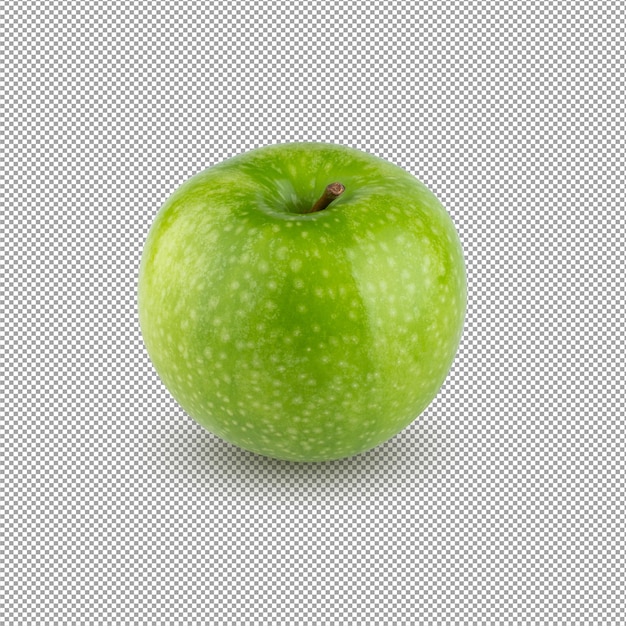 Manzana verde fresca aislada sobre fondo alfa