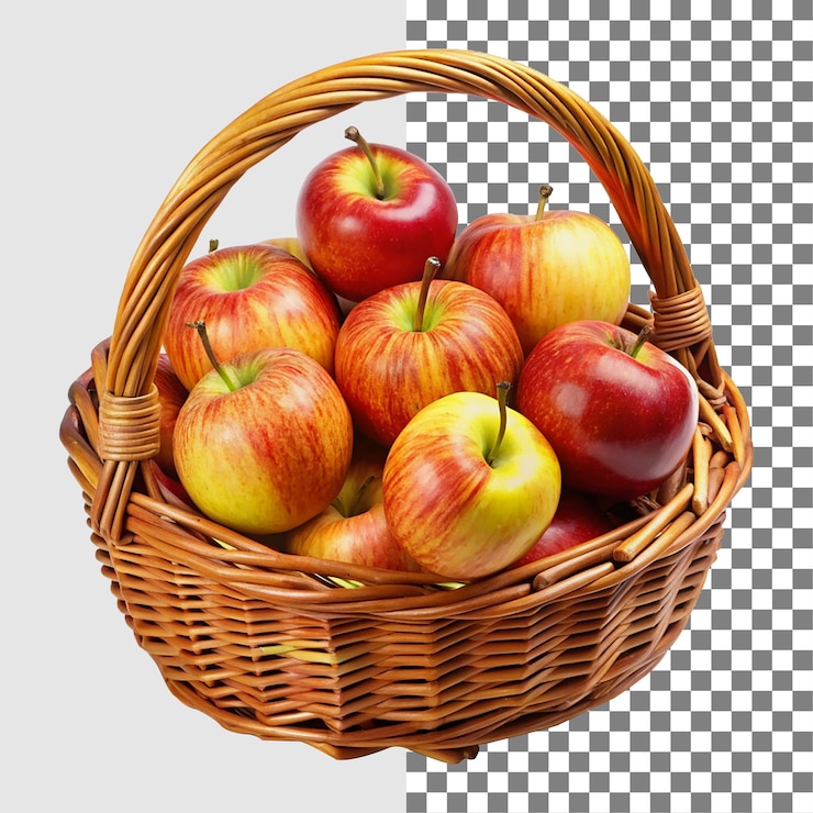 PSD manzanas en una canasta