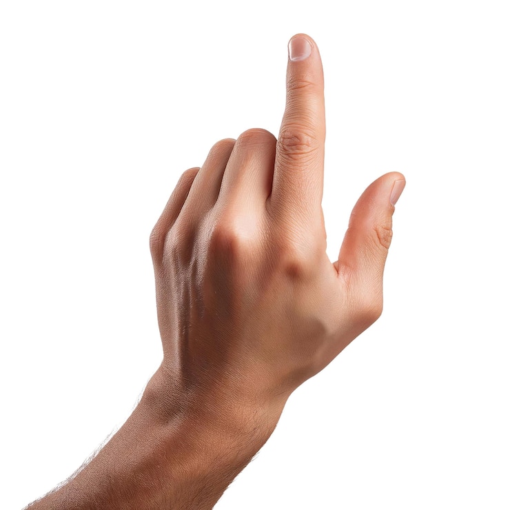 PSD mão apontando para cima