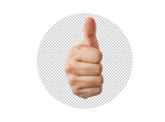 Mão de homem isolada em fundo branco