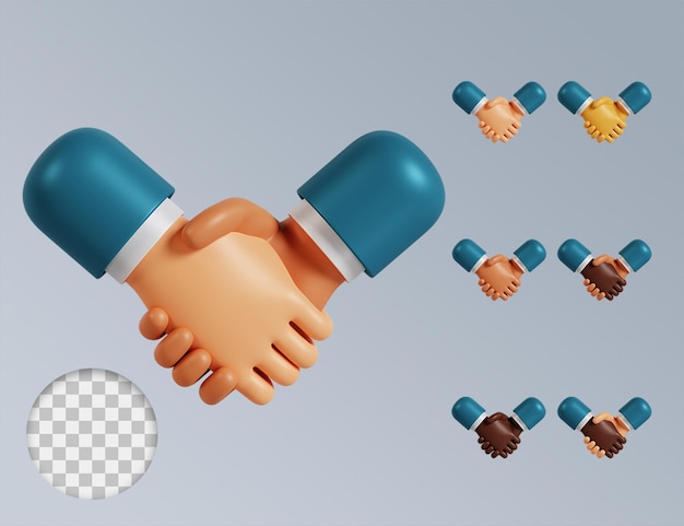 mãos 3d agitam coleção de gestos