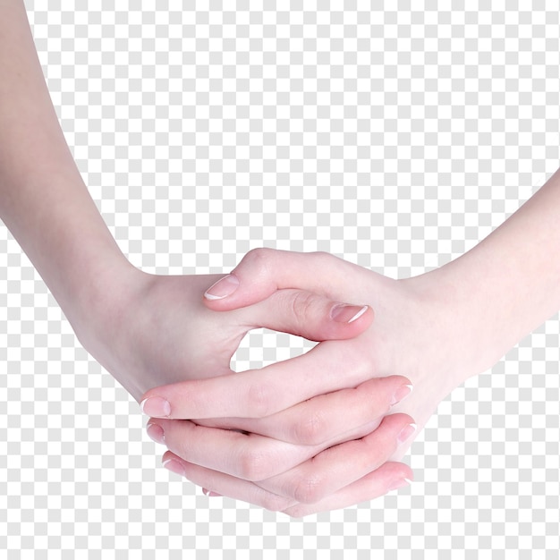 Mãos macias isoladas em fundo transparente livre