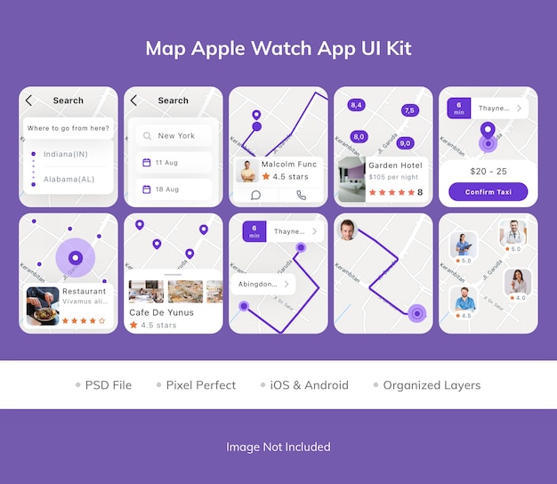 Map apple watch app ui-kit