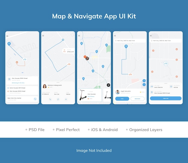 PSD map navigate app-ui-kit