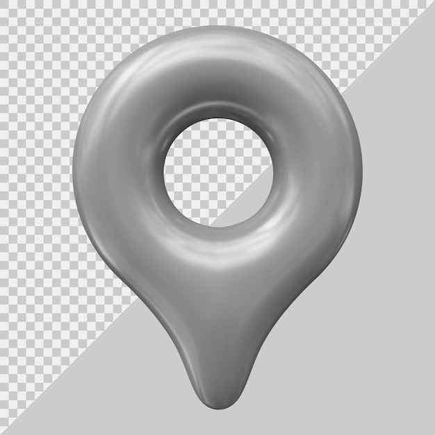 Map pin icon with 3d modern style