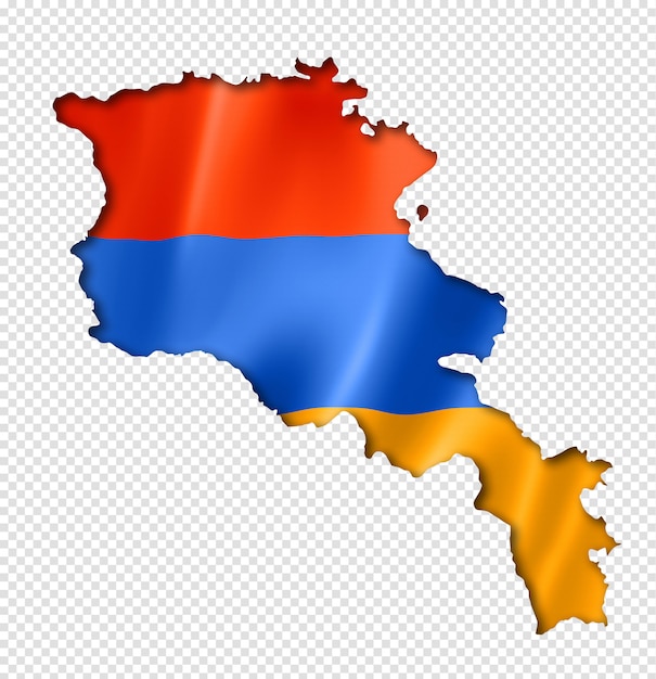 Mapa de la bandera armenia