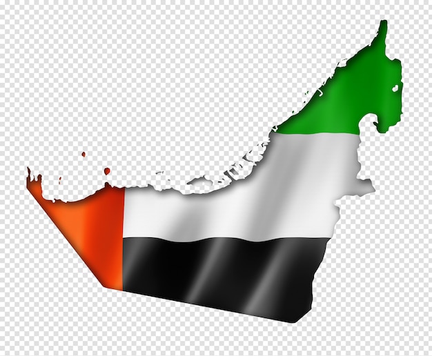 PSD mapa de la bandera de emiratos árabes unidos