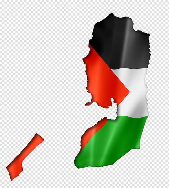 PSD mapa de la bandera palestina