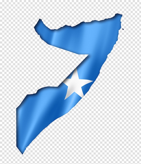 PSD mapa de la bandera de somalia