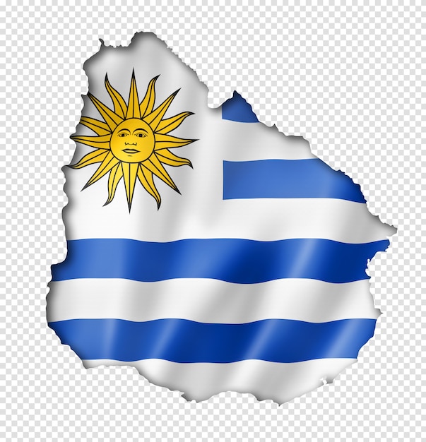 Mapa de la bandera uruguaya