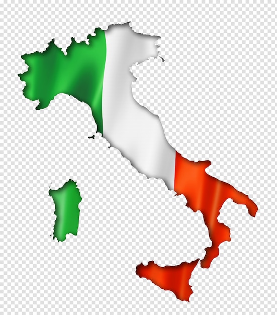 Mapa da bandeira italiana