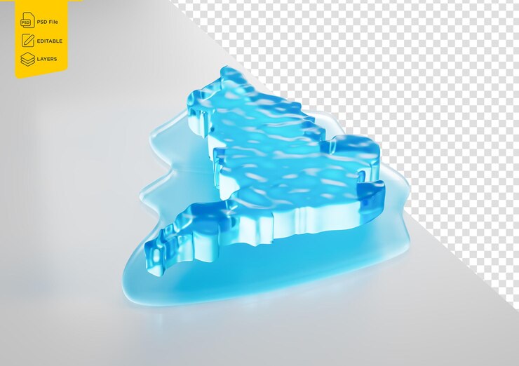PSD mapa de hielo de inglaterra calentamiento global derretimiento de glaciares en aguas profundas océano azul ilustración de agua 3d