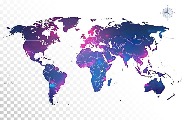 PSD mapa del mundo globalización mundial