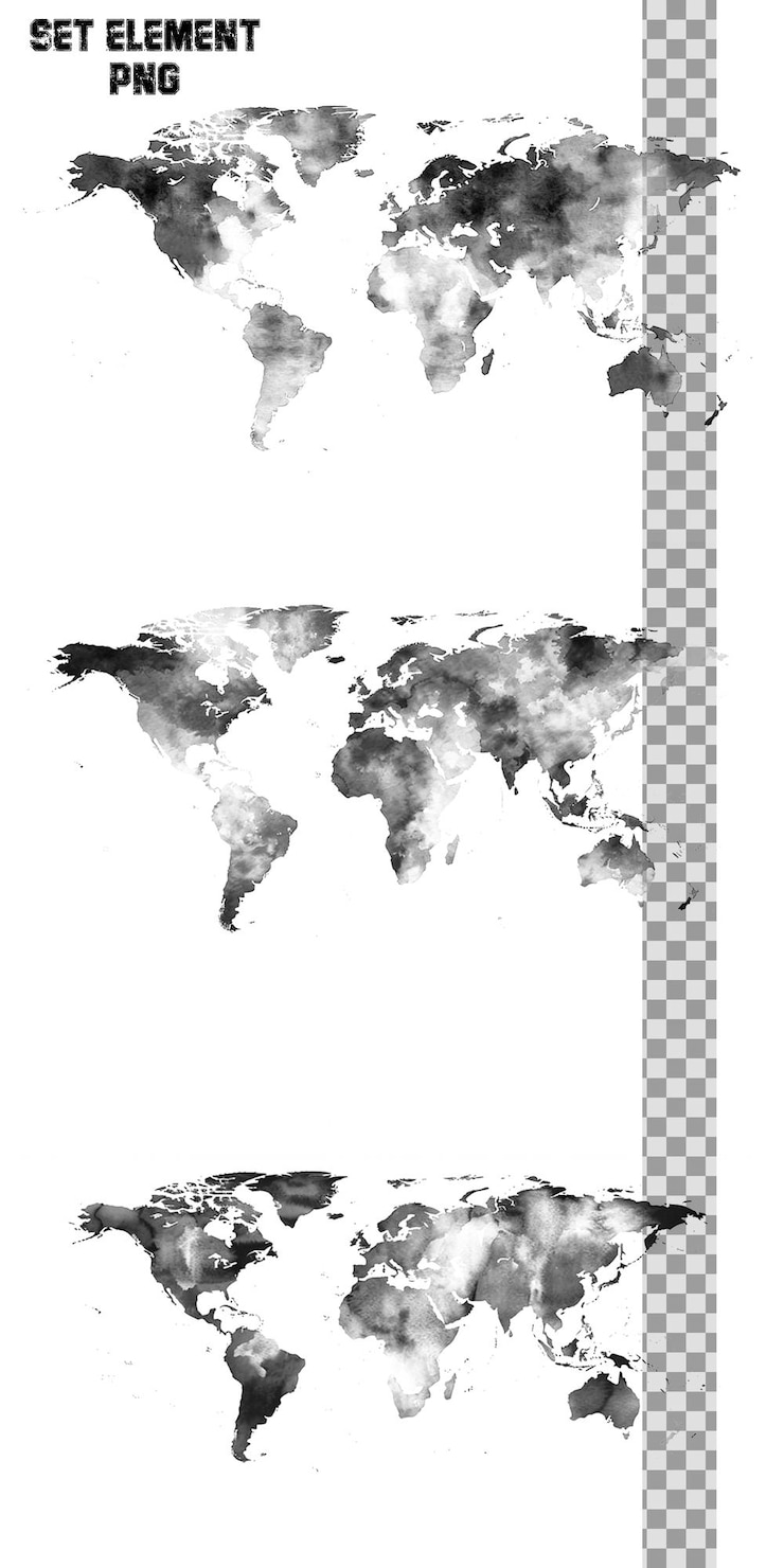PSD un mapa del mundo con la palabra mundo en él