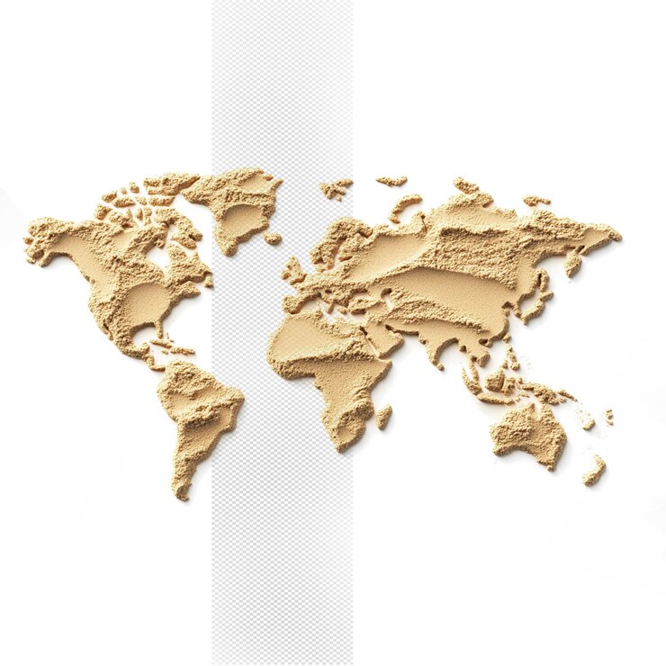 PSD un mapa del mundo con la tierra