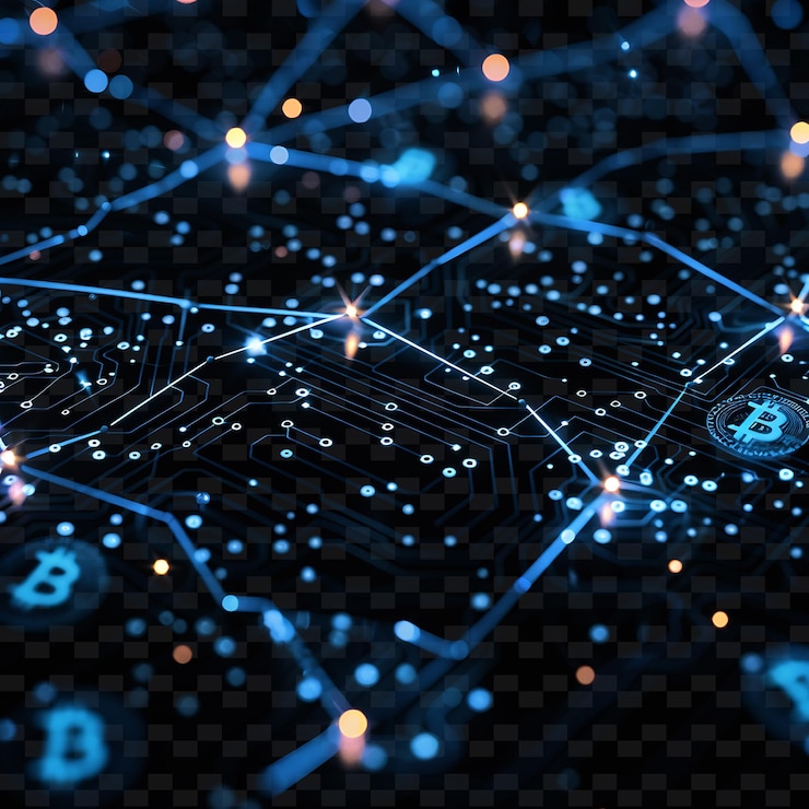 PSD mapa de la red de criptomonedas con líneas de circuitos abstractos de fondo gradiente textura de neón fondos y2k