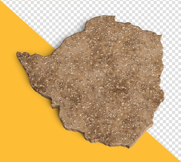 PSD mapa del suelo de zimbabue geología de la tierra sección transversal textura del suelo de la roca ilustración 3d