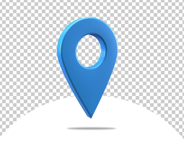 Mapa de ubicación azul puntero 3d