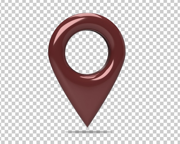 Mapa ubicación pin icono 3d