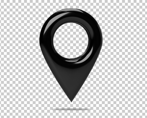 PSD mapa ubicación pin icono 3d