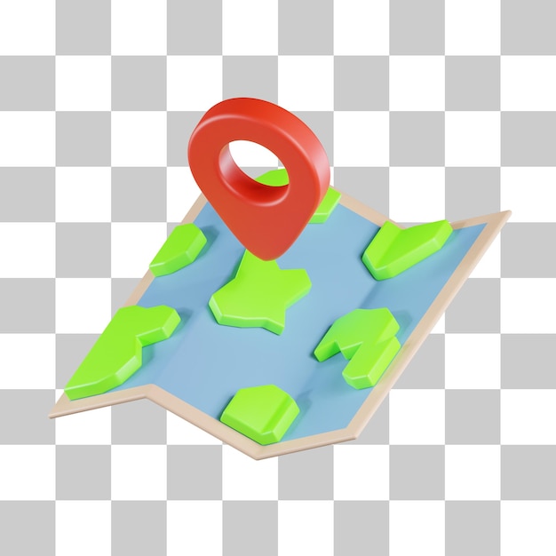 Mapas de direção ícone 3D