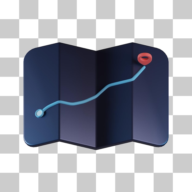 Mapas de localização ícone 3d