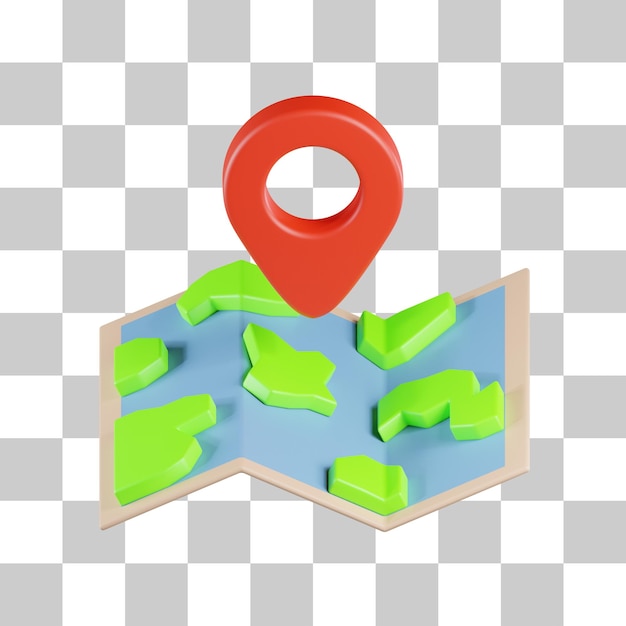 Mapas ícone 3d