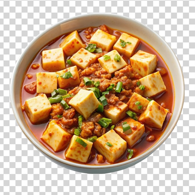 PSD mapo tofu isoliert auf durchsichtigem hintergrund