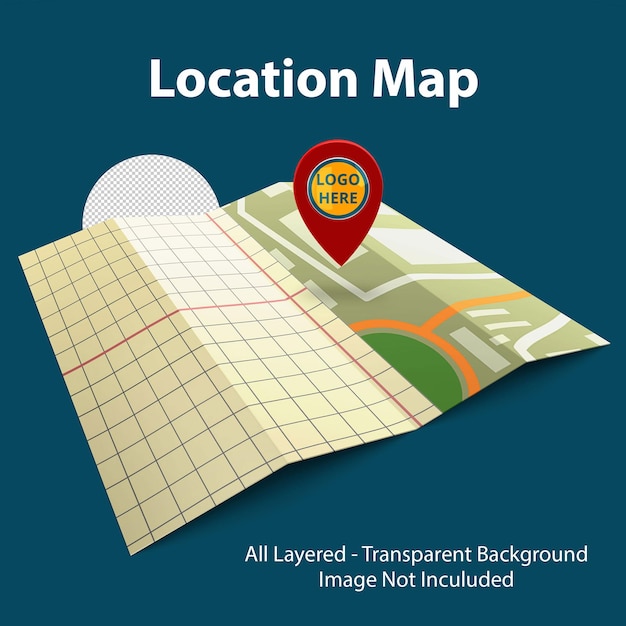 mappa con un modello di pin