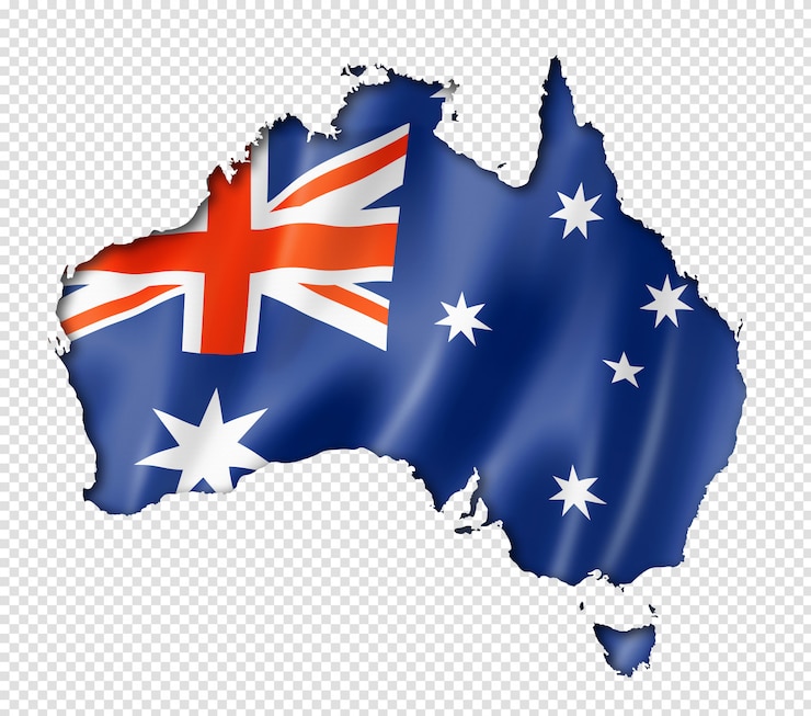 PSD mappa della bandiera australiana