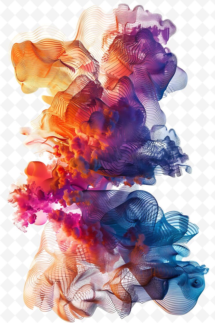 PSD mappa di spostamento png glitch con forme distorte tessuta deformata illustrazione tessuta sullo sfondo