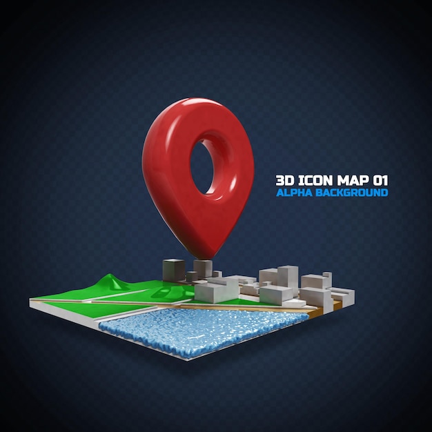 Mappa icona 3D 01