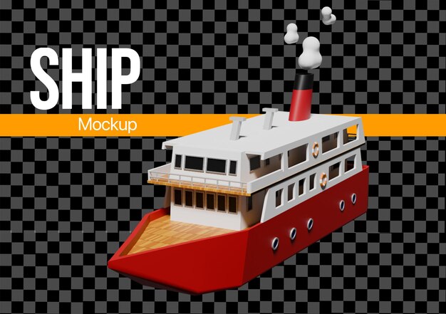 Una maqueta 3D de un buque de crucero
