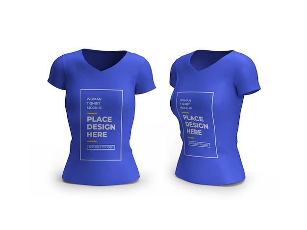 PSD maqueta 3d de camiseta de mujer aislada