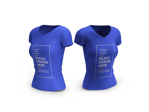 Maqueta 3d de camiseta de mujer aislada