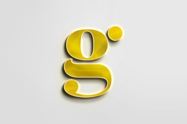 Maqueta 3d golden logo